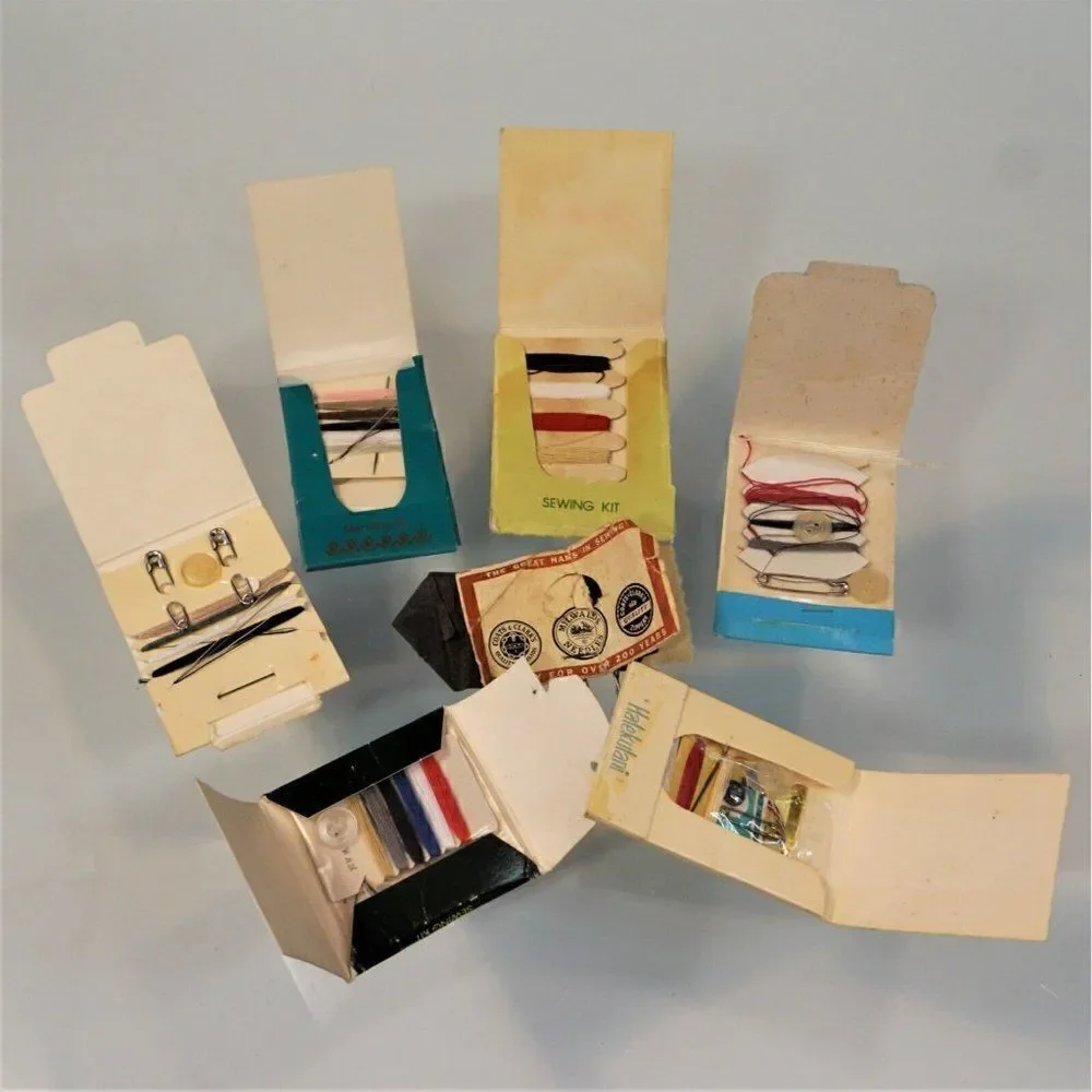Vintage Advertising Matchbook Sewing Kits Travel Mending Kits Hotels